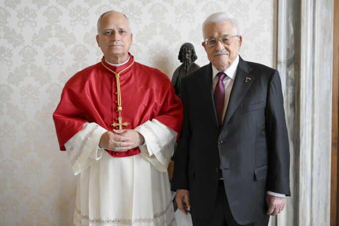 Pope Leo XIV welcomes Palestinian leader Mahmoud Abbas; discusses Gaza, peace