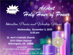 Wilmington events: ‘Advent Holy Hour of Power’ Dec. 3 at St. Ann, ‘Christmas Fest, Bingo All The Way’ Dec. 6 at St. Joseph, French Street