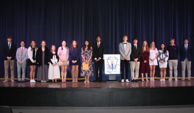 Saints Peter and Paul High School in Easton, Maryland, welcomes nine new members at National Honor Society induction