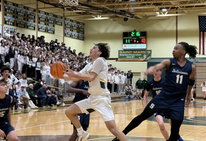 Salesianum School basketball escapes Saint Mark’s High School with fourth-quarter comeback: Photo gallery