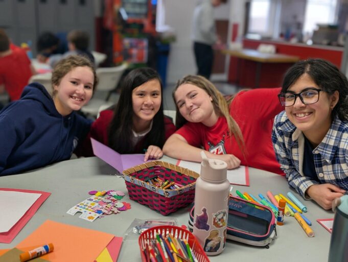 Aquinas Academy students spend cold days of Catholic Schools Week helping to warm hearts at Jeanne Jugan Residence — Photo gallery