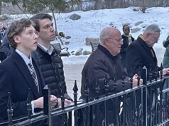 Bishop Kevin C. Rhoades joins Notre Dame students in prayer amid controversy over research institute appointment