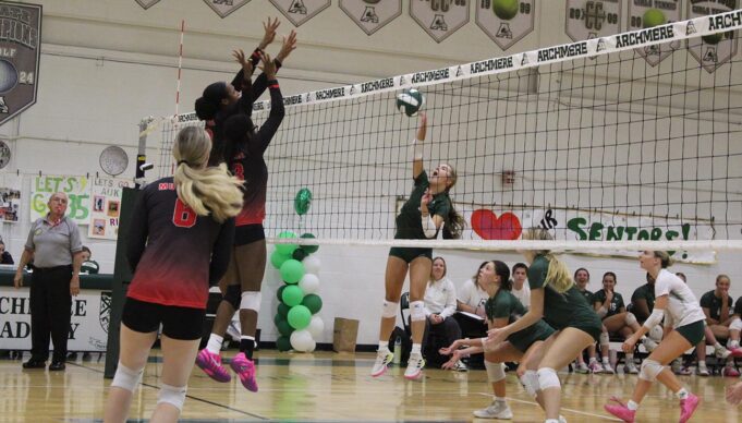 Archmere Academy comes back in fourth set to secure volleyball victory over MOT Charter School: Photo gallery