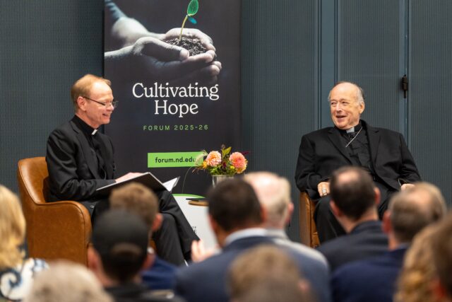FATHER DOWD CARDINAL MCELROY NOTRE DAME FORUM