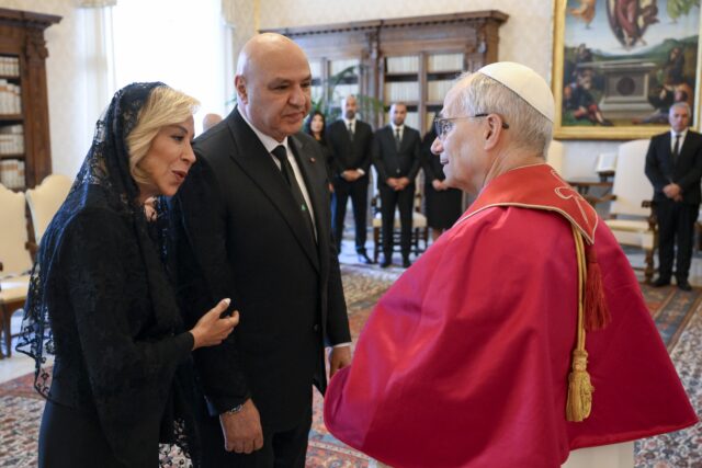 POPE LEO XIV AND LEBANESE PRESIDENT AOUN