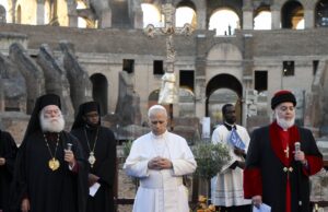 Political leaders have duty before God to end war, Pope Leo XIV says at peace meeting: ‘Enough!’