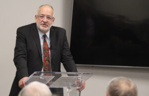 Professor Michael Hanby delivers very real message about AI at St. Thomas More Society lecture in Wilmington