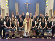 Bishop Koenig delivers special message to students during visit to Most Blessed Sacrament School in Berlin, Md.