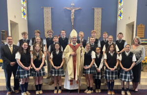 Bishop Koenig delivers special message to students during visit to Most Blessed Sacrament School in Berlin, Md.