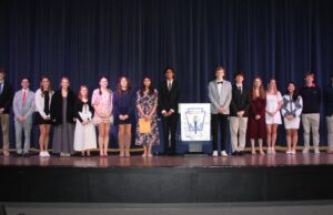 Saints Peter and Paul High School in Easton, Maryland, welcomes nine new members at National Honor Society induction