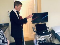 Bishop Koenig blesses new ultrasound machine at Sussex Pregnancy Care Center