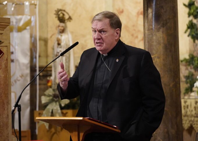 Cardinal Joseph W. Tobin joins prayer service near immigrant detention center