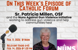 Meet Sister Pat Millen, OSF, of Nuns Against Gun Violence on the latest Catholic Forum