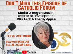 Catholic Forum: Sheila McGirl talks about 50 years of the Faith and Charity Catholic Appeal