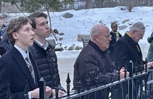 Bishop Kevin C. Rhoades joins Notre Dame students in prayer amid controversy over research institute appointment
