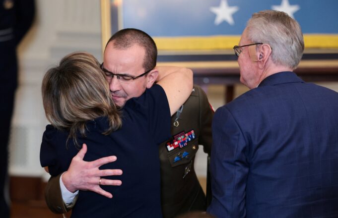 President Donald Trump awards Medal of Honor to Michael H. Ollis; Polish soldier shares faith-filled witness