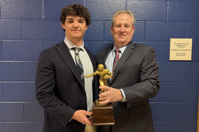 Roman Trubiano of Salesianum School receives Michael DeLucia Memorial Sportsmanship Award