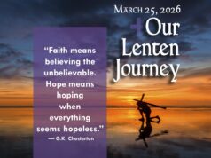 Our Lenten Journey, March 25, 2026