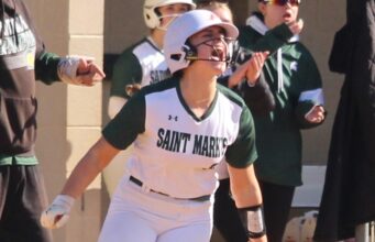 Saint Mark’s High School breaks out the bats in season-opening softball win: Photo gallery