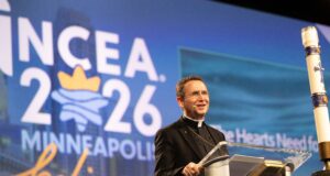 Healing the human heart, particularly of the young, is the job of Catholic educators, Bishop Andrew H. Cozzens says in convention keynote