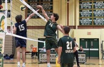 Saint Mark’s boys volleyball rallies before dropping heartbreaker to Sussex Academy: Photo gallery