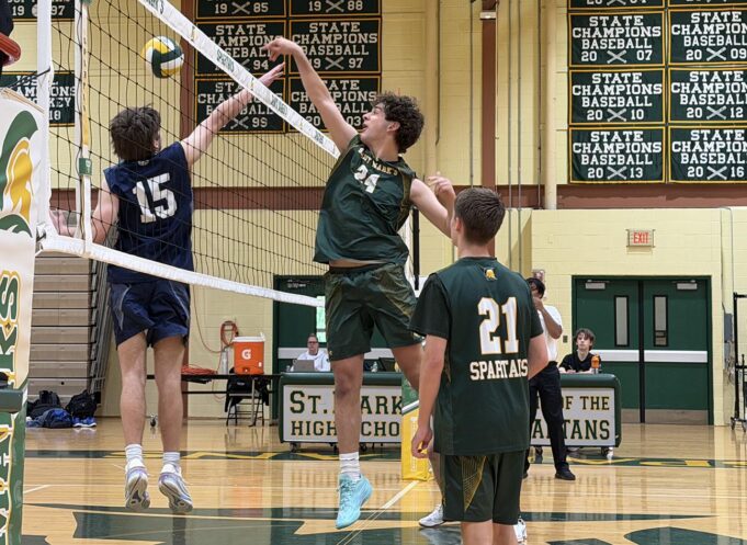 Saint Mark’s boys volleyball rallies before dropping heartbreaker to Sussex Academy: Photo gallery