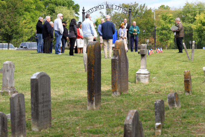 Six French soldiers killed in U.S. Revolution, prominent Delaware Catholic, remembered during service at Coffee Run Cemetery