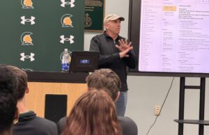 Monday Night Football television director Artie Kempner shares experiences, advice with Saint Mark’s High School students