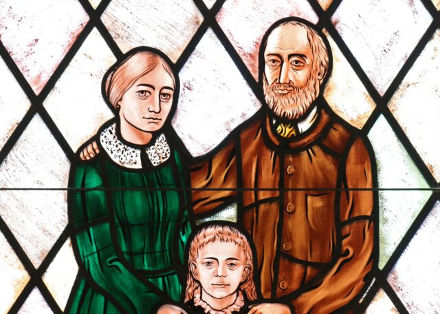 STAINED-GLASS STS. MARIE-AZÉLIE GUÉRIN AND LOUIS MARTIN