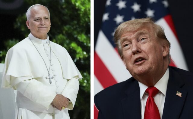 POPE LEO TRUMP COMBINATION PHOTO