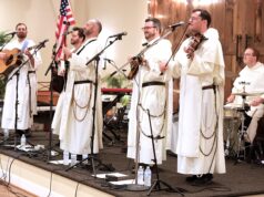 Hillbilly Thomists present a winning combination — theology, folk and bluegrass — during Diocese of Wilmington performance