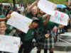 Delaware ‘thank you ride’ done for and by first responders lights up a solemn day for Dover school children at Holy Cross School