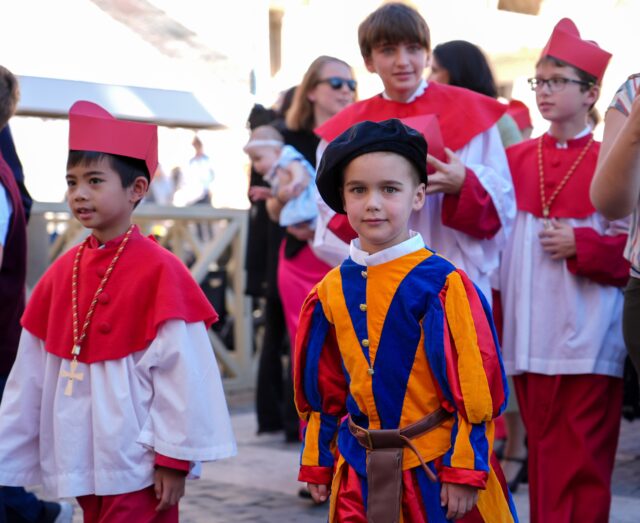 2025 POPE LEO AUDIENCE MOCK CONCLAVE STUDENTS OUR LADY MOUNT CARMEL ACADEMY